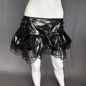 Hell bunny faux latex skirt